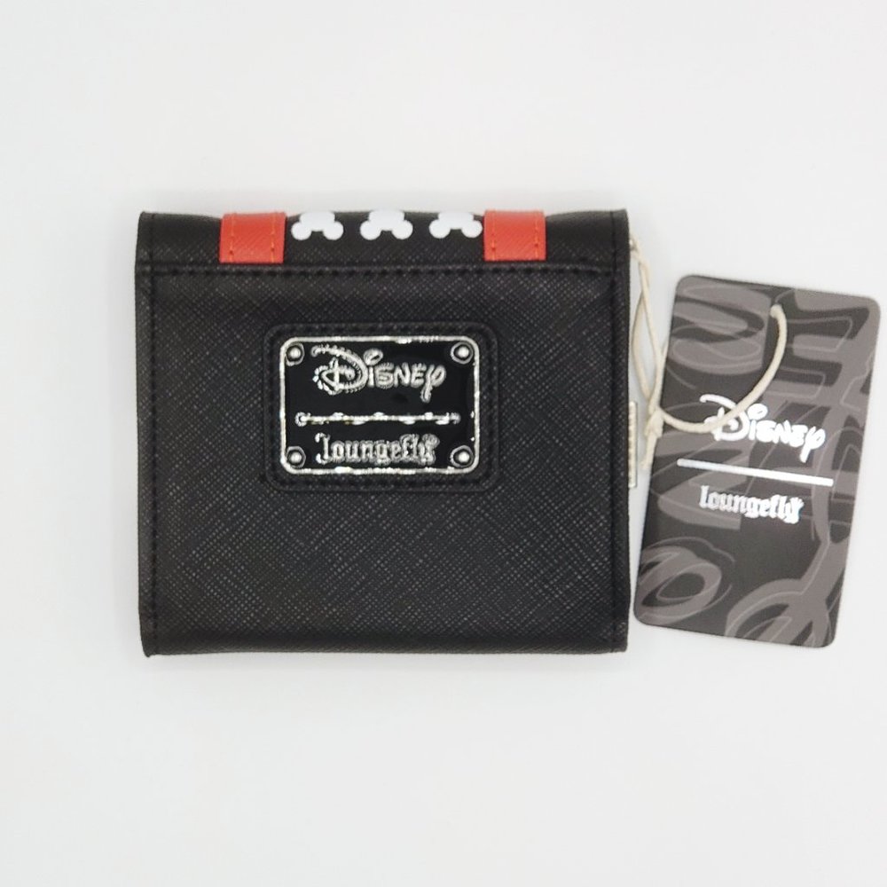 Loungefly x Mickey Mouse Black/Red Trifold Wallet - Picture 2 of 6